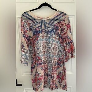 Floral Multicolor Women's Boho Tunic
